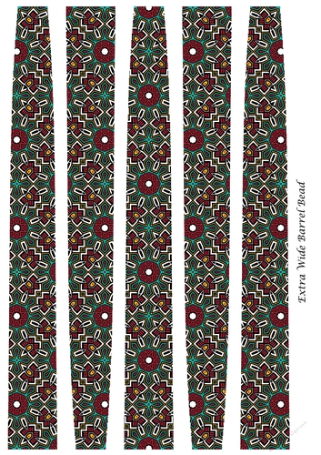 Extra Large Oval Shaped Paper Bead Template Design #39