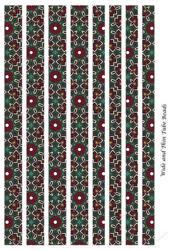 Tube Shaped Paper Bead Template Design #39