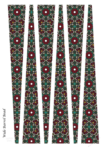 Large Oval Shaped Paper Bead Template Design #39