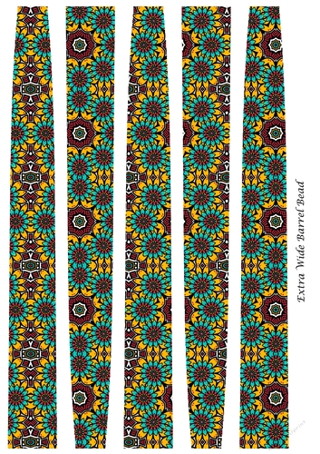 Extra Large Oval Shaped Paper Bead Template Design #40