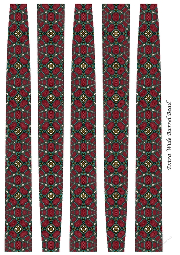 Extra Large Oval Shaped Paper Bead Template Design #41
