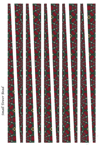 Small Tower Shaped Paper Bead Template Design #41