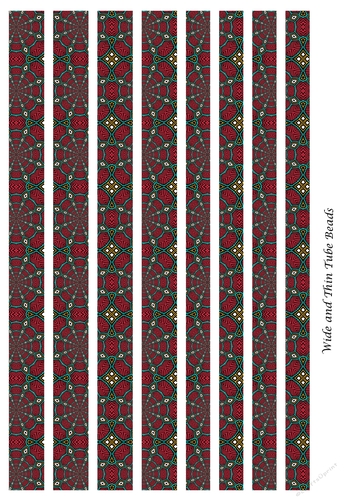 Tube Shaped Paper Bead Template Design #41
