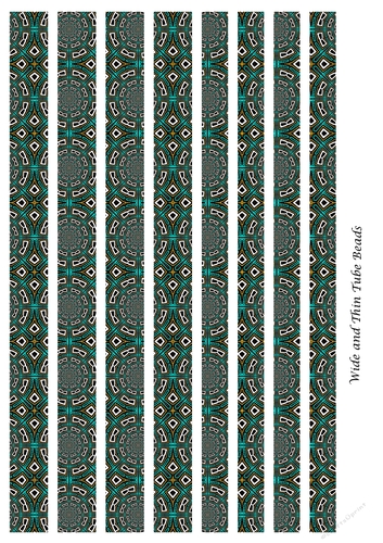 Tube Shaped Paper Bead Template Design #42