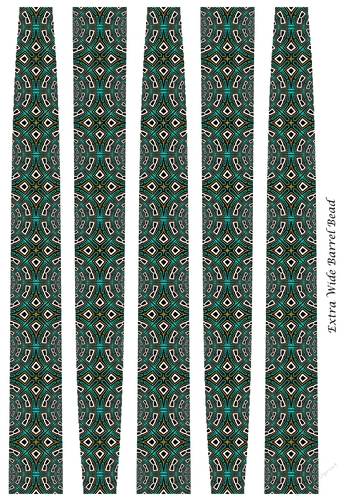 Extra Wide Oval Shaped Paper Bead Template Design #42