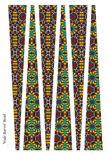 Large Oval Shaped Paper Bead Template Design #43