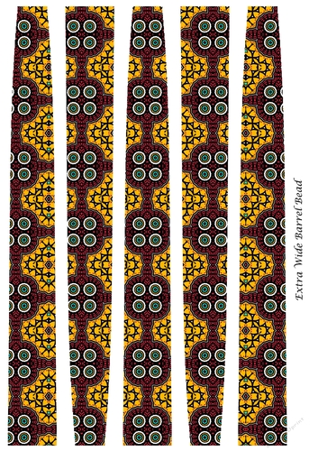 Extra Large Oval Shaped Paper Bead Template Design #44