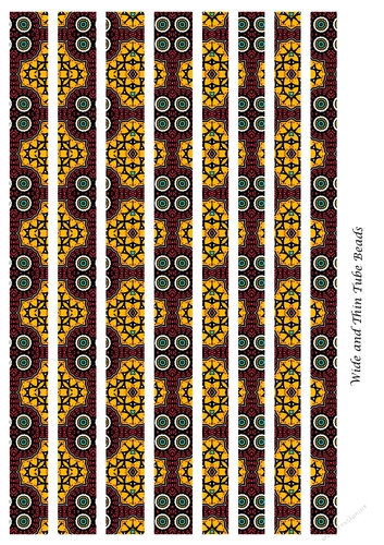Tube Shaped Paper Bead Template Design #44
