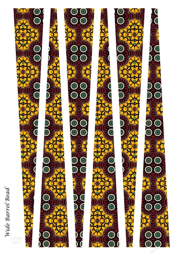 Large Oval Shaped Paper Bead Template Design #44