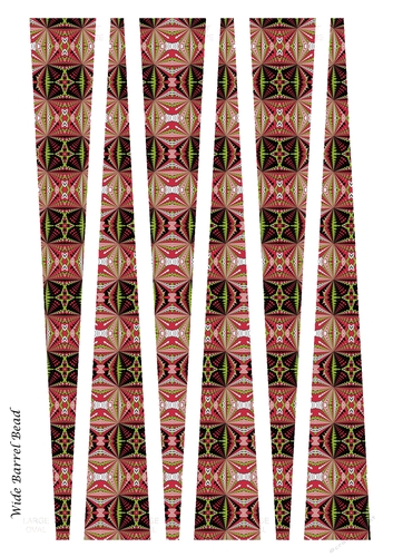 Large Oval Shaped Paper Bead Template Design #45
