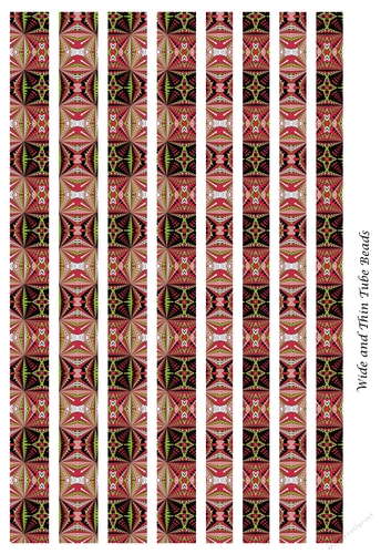 Tube Shaped Paper Bead Template Design #45