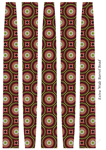 Extra Large Oval Shaped Paper Bead Template Design #46