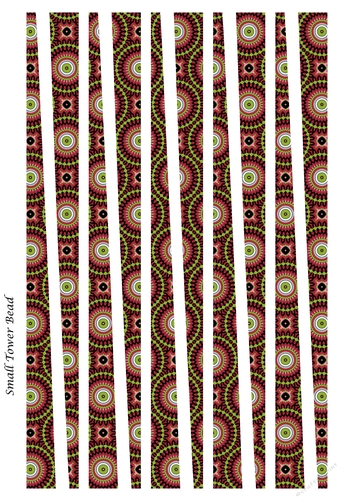 Small Tower Shaped Paper Bead Template Design #46