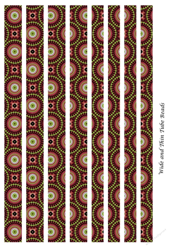Tube Shaped Paper Bead Template Design #46