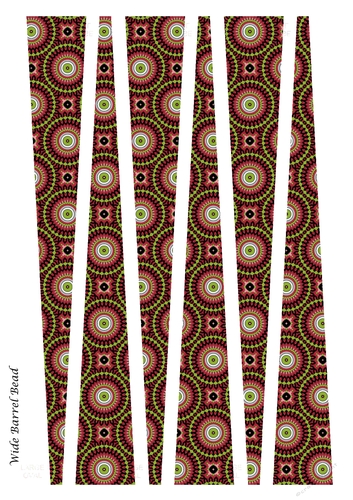 Large Oval Shaped Paper Bead Template Design #46