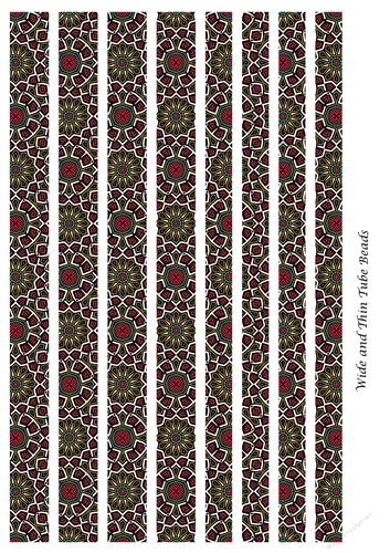 Tube Shaped Paper Bead Template Design #47