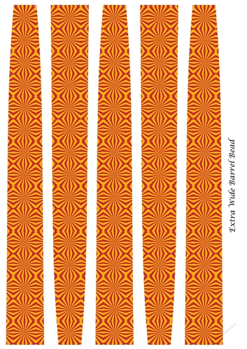 Extra Large Oval Shaped Paper Bead Template Design #48
