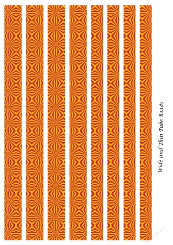 Tube Shaped Paper Bead Template Design #48