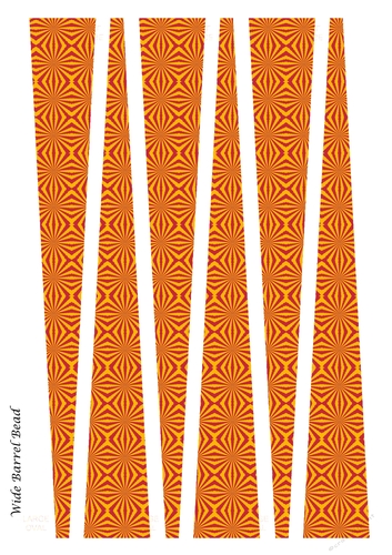 Large Oval Shaped Paper Bead Template Design #48