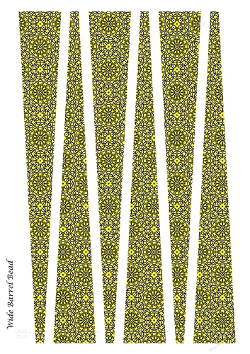 Large Oval Shaped Paper Bead Template Design #49