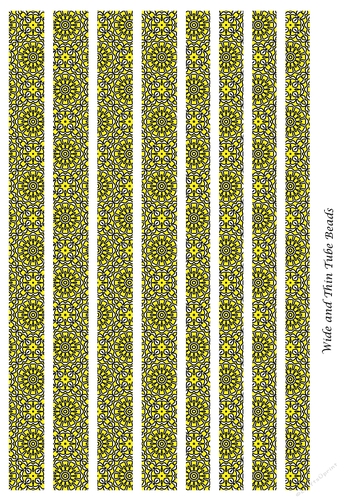 Tube Shaped Paper Beads Template Design #49