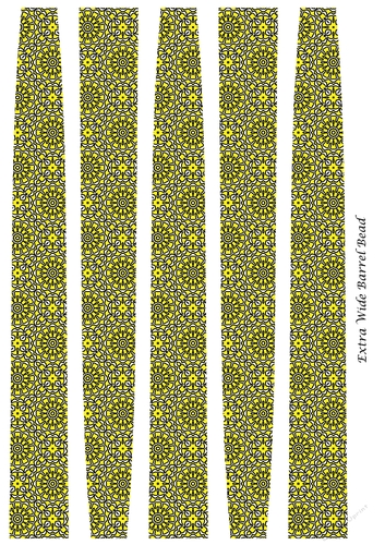 Extra Large Oval Shaped Paper Beads Template Design #49