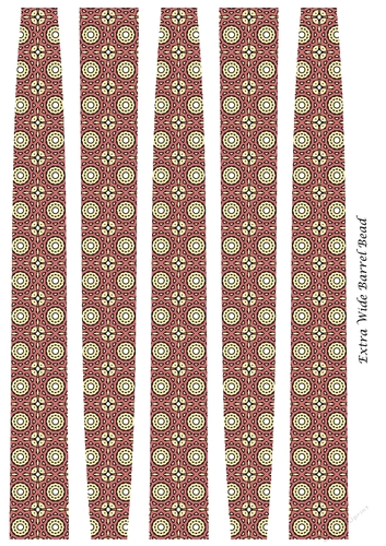 Extra Large Oval Shaped Paper Beads Template Design #50