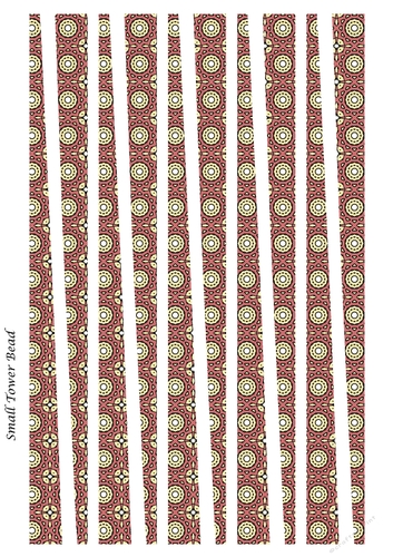 Small Tower Shaped Paper Beads Template Design #50