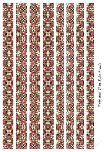 Tube Shaped Paper Bead Template Design #50
