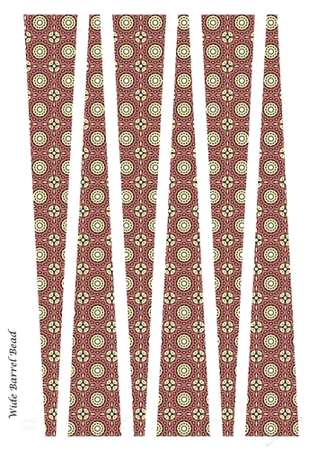 Large Oval Shaped Paper Bead Template Design #50