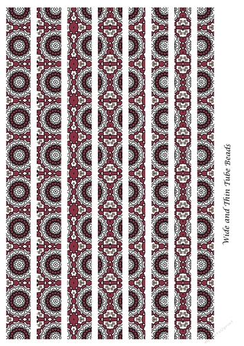 Tube Shaped Paper Beads Template Design #51