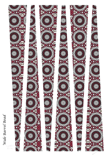 Large Oval Shaped Paper Beads Template Design #51