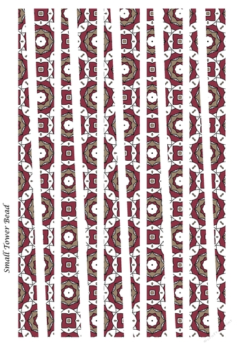 Small Tower Shaped Paper Bead Template Design #52