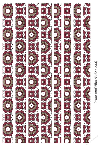 Tube Shaped Paper Bead Template Design #52