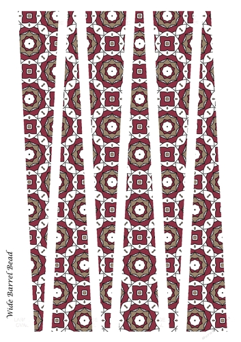 Large Oval Shaped Paper Bead Template Design #52