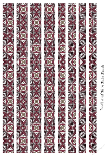 Tube Shaped Paper Bead Template Design #53