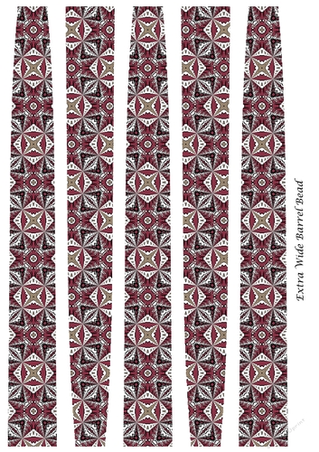 Extra Wide Oval Shaped Paper Beads Template Design #53