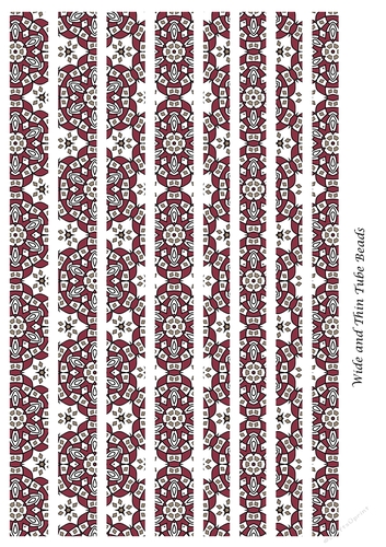 Tube Shaped Paper Beads Template Design #54