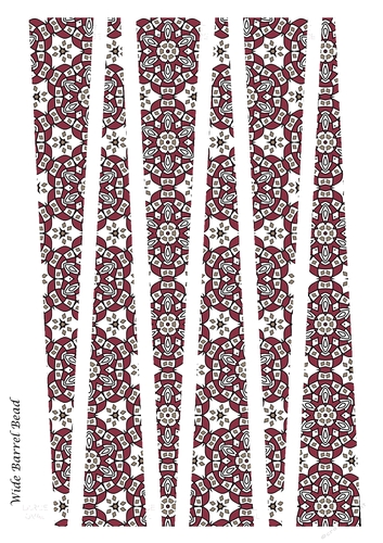 Large Oval Shaped Paper Beads Template Design #54