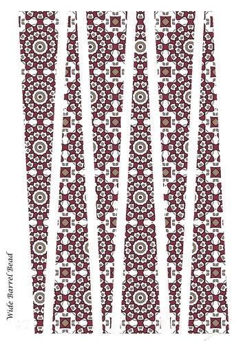 Large Oval Shaped Paper Beads Template Design #55