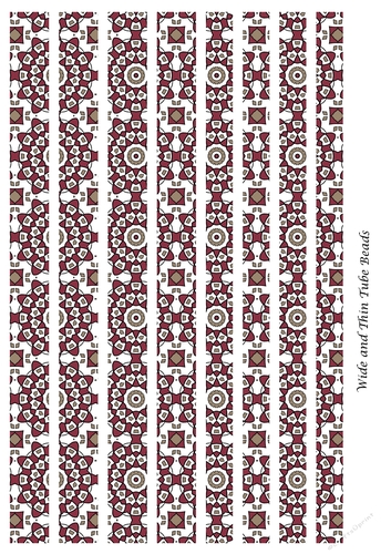 Tube Shaped Paper Beads Template Design #55