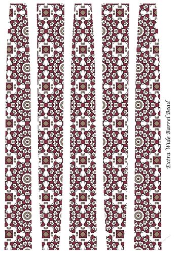 Extra Wide Oval Shaped Paper Beads Template Design #55