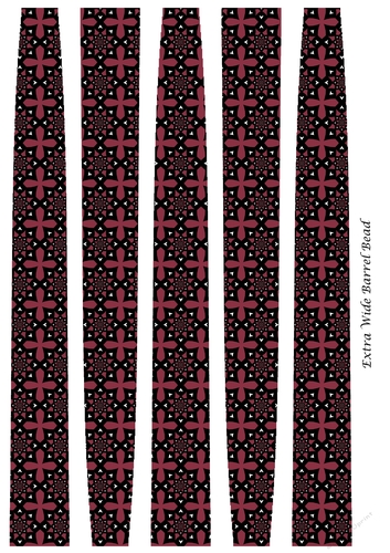 Extra Large Oval Shaped Paper Beads Template Design #56