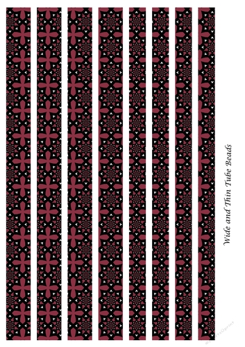 Tube Shaped Paper Beads Template Design #56