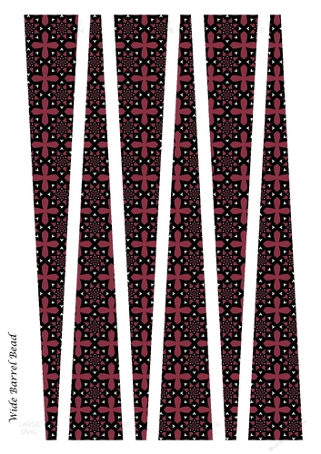 Large Oval Shaped Paper Beads Template Design #56