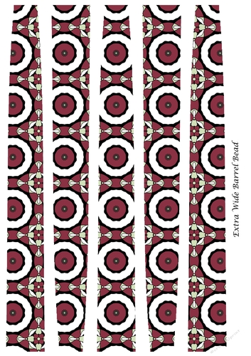Extra Large Oval Shaped Paper Beads Template Design #57