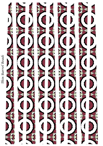 Small Oval Shaped Paper Beads Template Design #57
