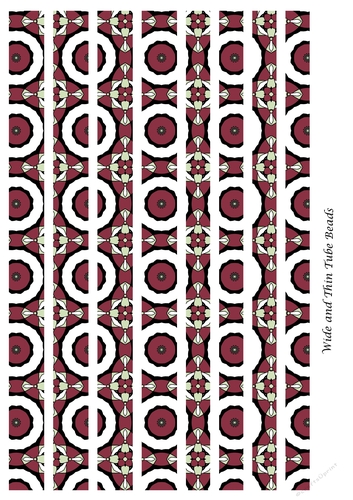 Tube Shaped Paper Beads Template Design #57