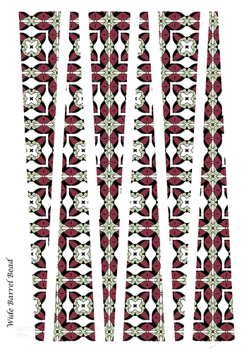 Large Oval Shaped Paper Beads Template Design #58