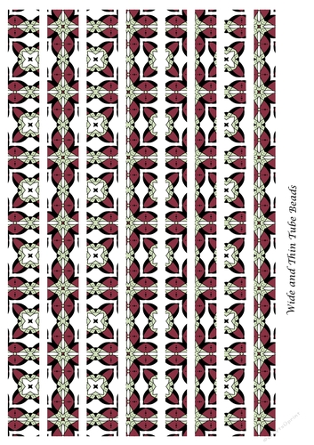 Tube Shaped Paper Beads Template Design #58
